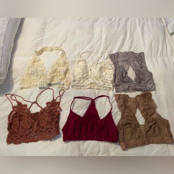 Free People Other - 🛍️Bundle of Free people and More lace bralettes Sz S